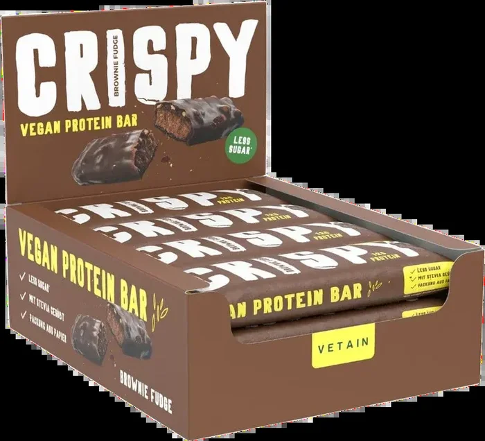 12-pack Vetain CRISPY Vegan Protein Bar Brownie