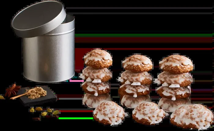 15 original mini Elisen gingerbread icing in a tin