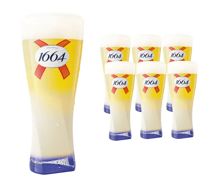 1664 Blanc Relief Glass 6X25cl – ordina online – Negozio di bevande