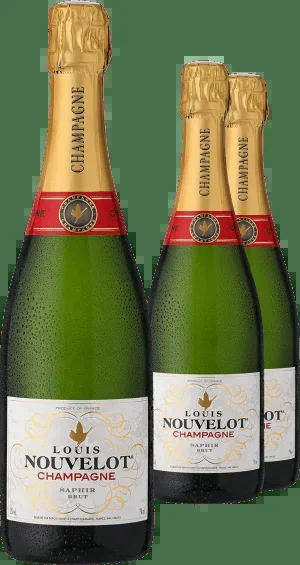 2+1-PAKET Louis Nouvelot Champagner Brut »Saphir«