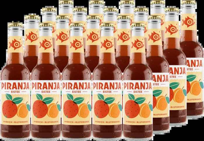 20x PIRANJA-EISTEE peach-blood orange