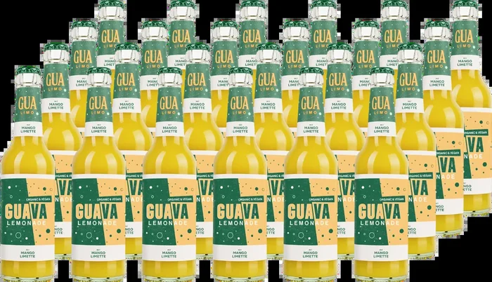 24x GUA LIMO Mango & Limette – Bio Limonade