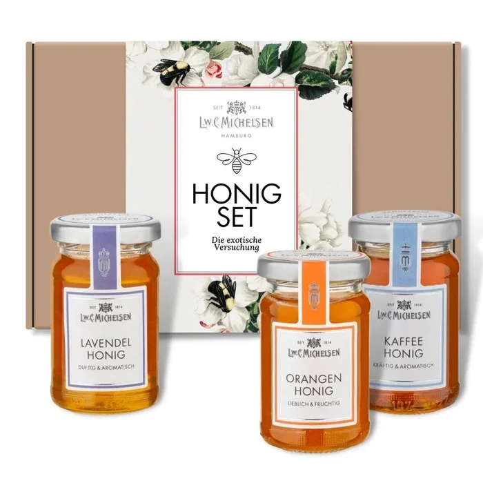 3er Set Honig No. 1 – Geschenk-Schachtel: Probier-Set für Liebhaber feiner Honigspezialitäten