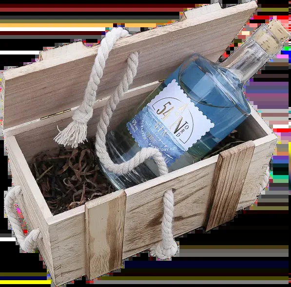 54°N Gin Flaschenpostkiste – Geschenkkiste mit Gin deiner Wahl