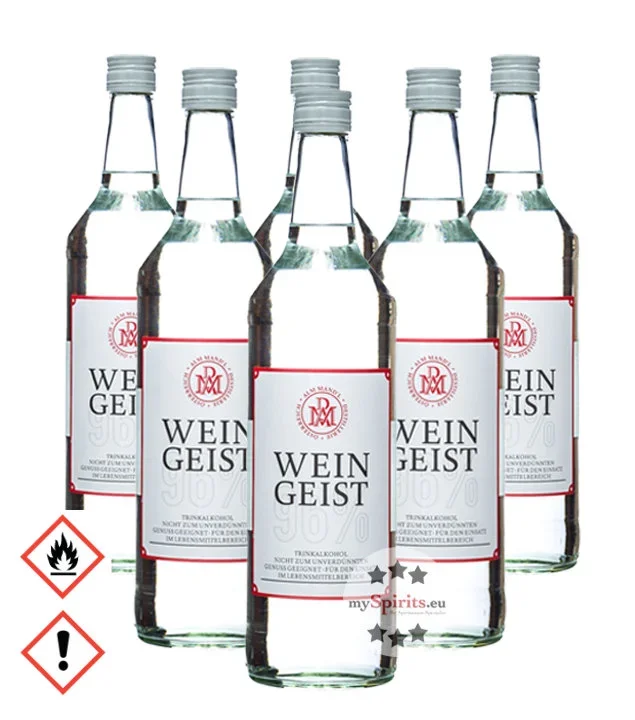 6 x Alm Mand’l Weingeist 96 % Vol.