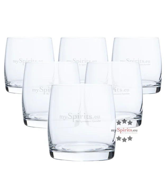 6 x mySpirits Gin und Whisky Tumbler Glas