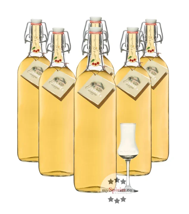 6 x Prinz Alte Kirsche 1l + gratis Schnapskelch