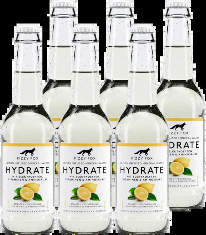 6x Fizzy Fox Hydrate – Lemon Electrolyte Soda