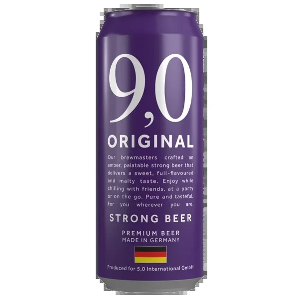 9.0 original Strong Beer 9%- 24 x 50 cl Dose
