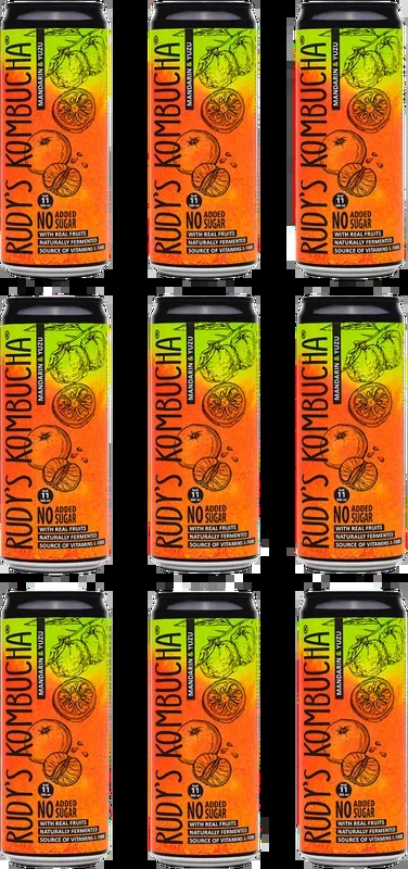 9x Rudy’s Kombucha – Mandarin & Yuzu