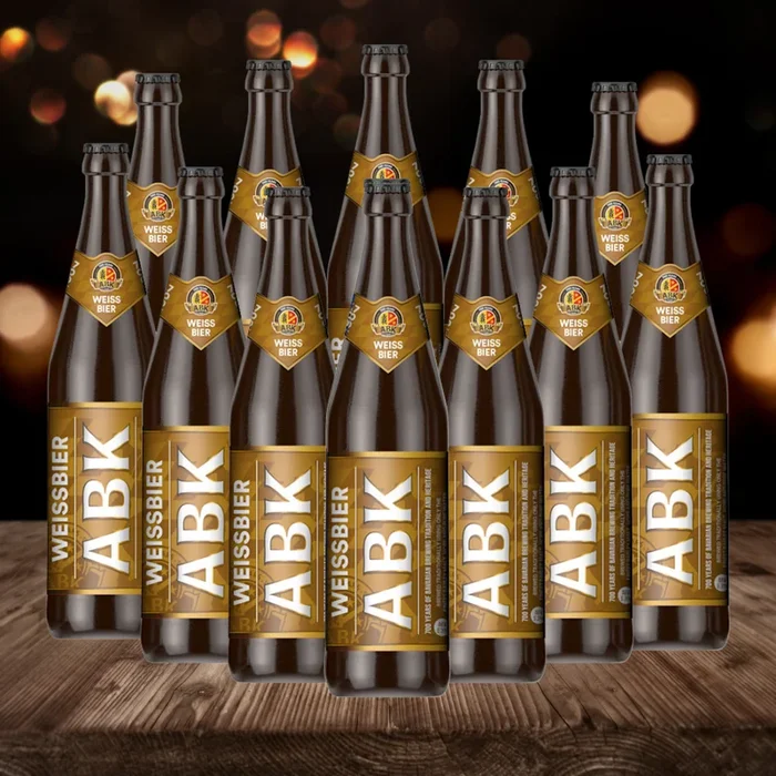 ABK Weissbier German Wheat Beer 500ml Bottles – 5.3% ABV (12 Pack)