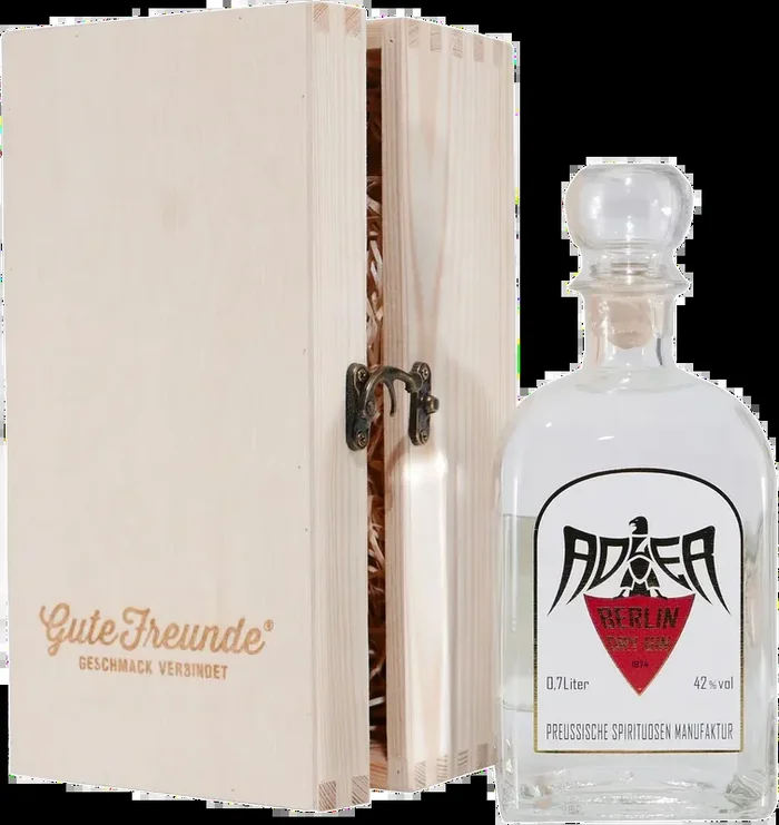 Adler Berlin Dry Gin mit Geschenk-Holzkiste