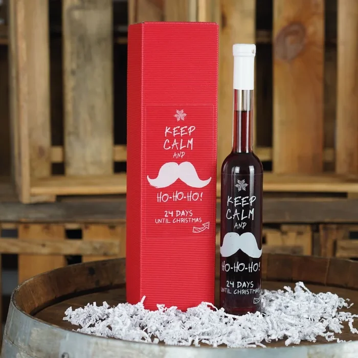 Adventskalender Countdownflasche Granatapfel-Likör mit Chili verfeinert 0,35 L mit Geschenkverpackung