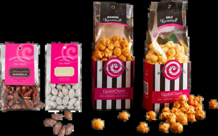 [AKTION] Manke & Coldewey crispy box (2x popcorn + 2x roasted almonds) + 1x original Elisen gingerbread free of charge
