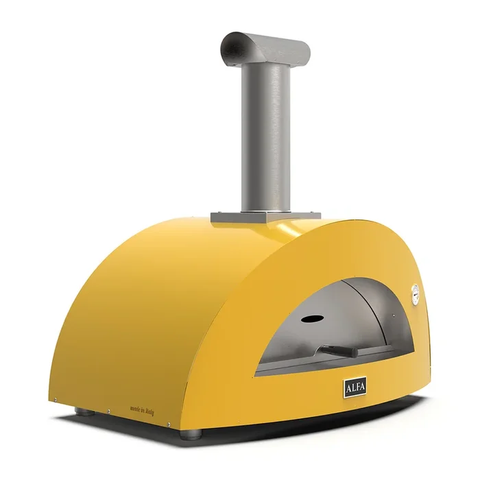 Alfa Forni | Moderno 3 Pizze | Holz Pizzaofen | Fire Yellow