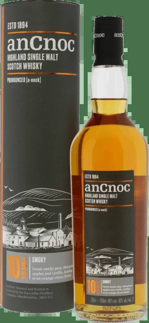 anCnoc 10 Years Old Peated Single Malt Scotch Whisky
