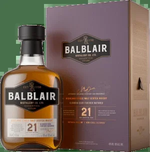 Balblair 21 Years Old Single Malt Scotch Whisky in Geschenkverpackung