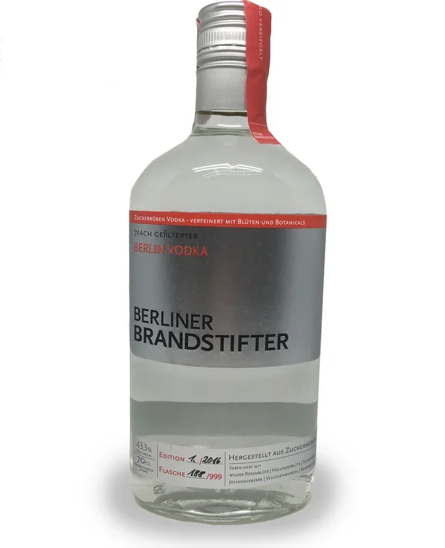 Berliner Brandstifter Berlin Vodka – 7 fach gefiltert – 0,7l 43,3%vol. *versandkostenfrei*