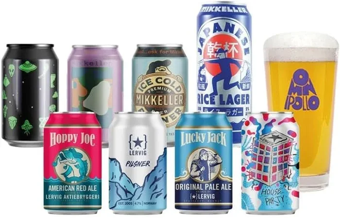 Best of Scandinavia Craft Beer Set 8 craft beers from Sweden, Denmark, Norway + glass