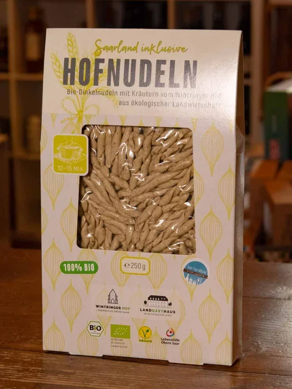 BIO Dinkel Hofnudeln mit Kräutern