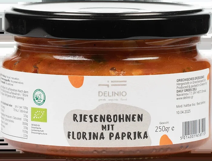 Bio Riesenbohnen mit Paprika – Antipasti