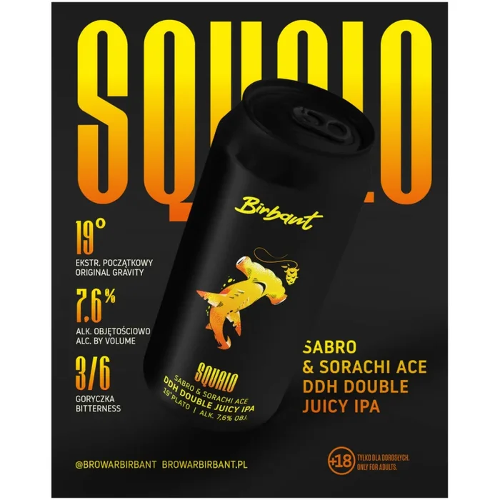 Birbant SQUALO Sabro & Sorachi Ace DDH Double Juicy IPA