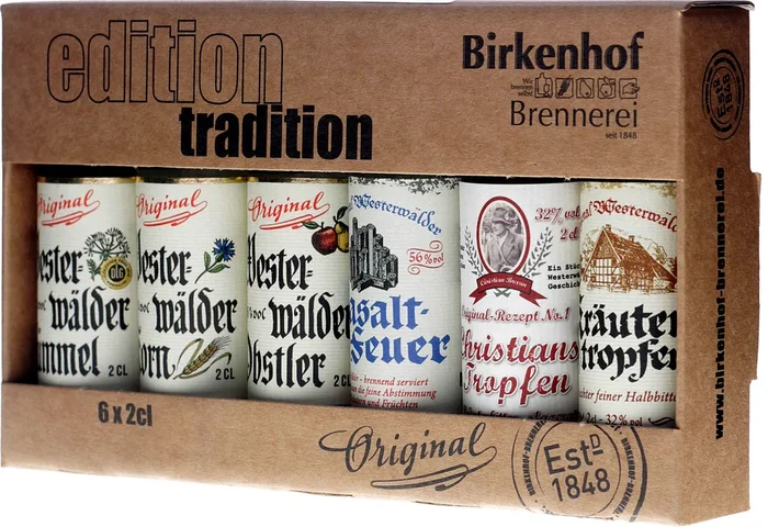 Birkenhof Tasting Set Tradion 6 x 0,02 Liter 37 % Vol
