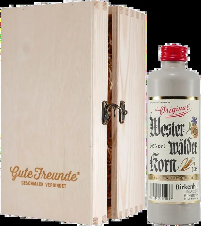 Birkenhof Westerwälder Korn with wooden gift box