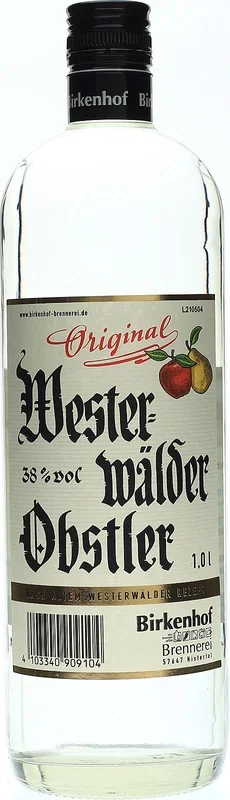 Birkenhof Westerw�lder Obstler 1,0 Liter 38 % Vol.