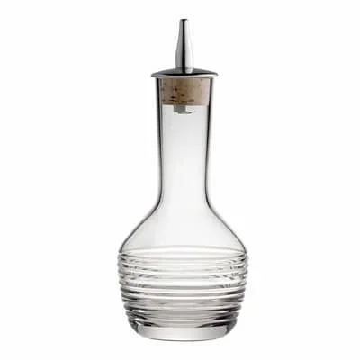 Bitterflasche mit horizontalem Schliff und Ausgiesser 9cl