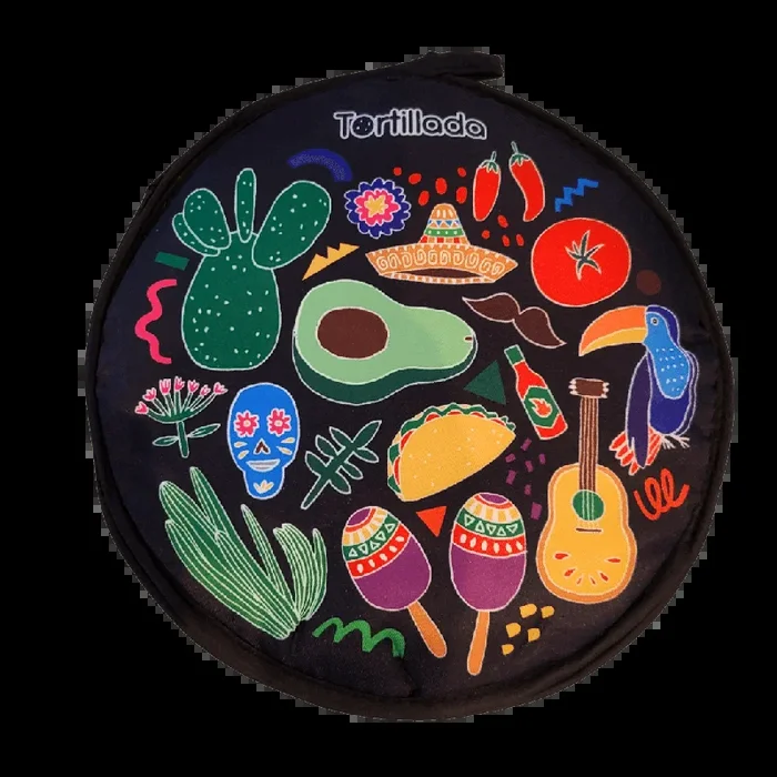 Black Tortillero Tortilla Wärmer von Tortillada ca. 29,5cm