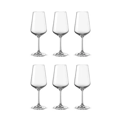 Bohemia Crystal Glass Sandra Wine 45cl, 6er-Set