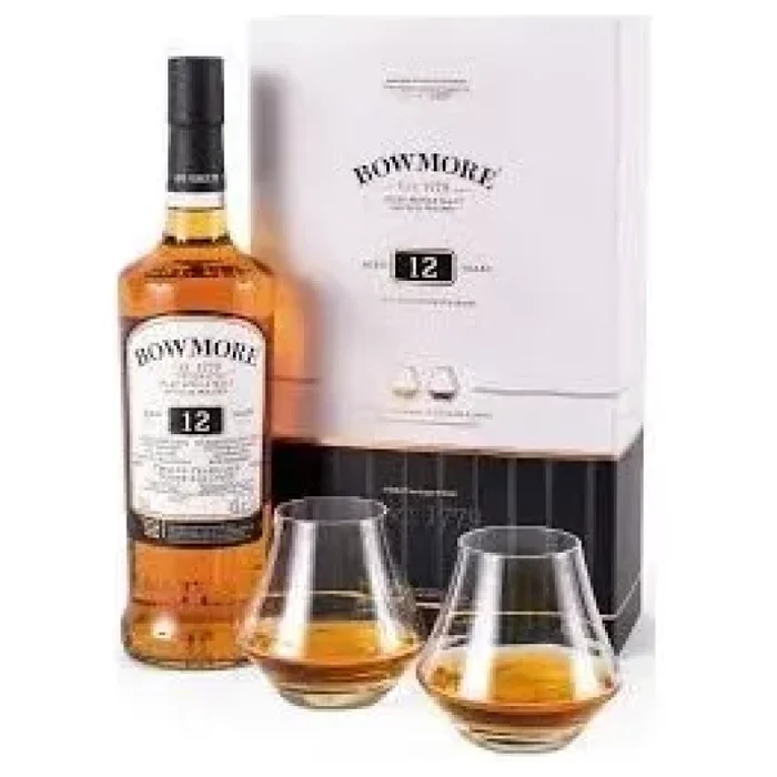 BOWMORE 12-YO + 2 SZKLANKI 40% 0,7L