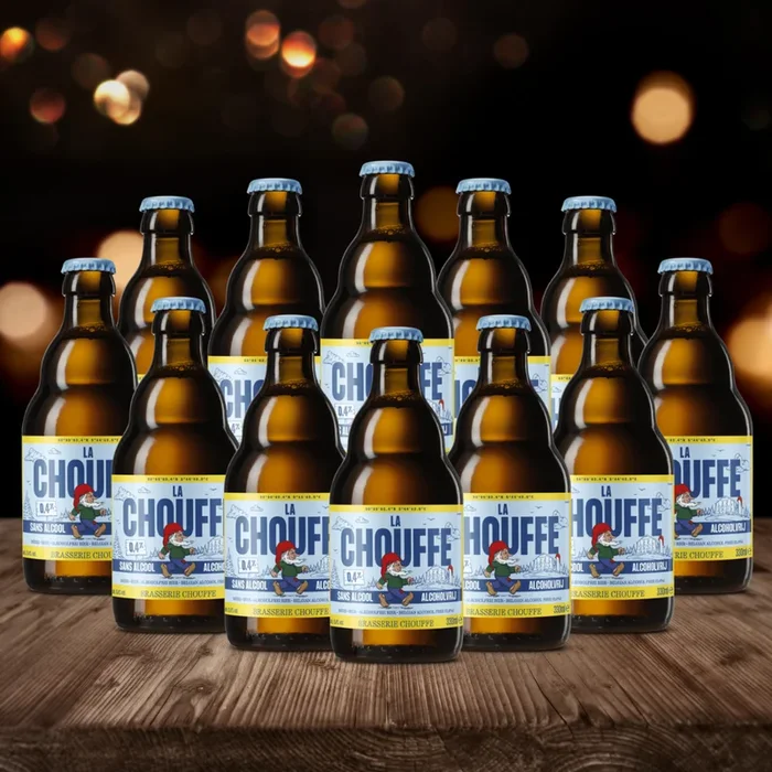 Brasserie D’achouffe CHOUFFE Belgian Alcohol-Free Blonde Ale 330ml Bottles – ABV 0.4% (Multipack)