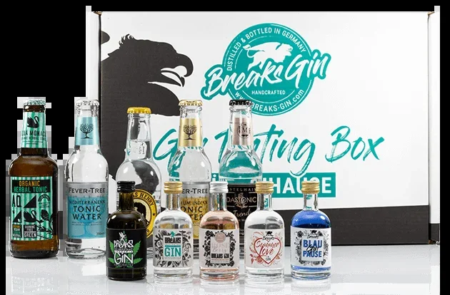 Breaks Gin Tasting Box 1 (5 different gins + 5 different tonic waters)