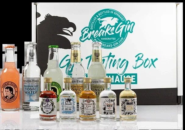 Breaks Gin Tasting Box 2 (5 verschiedene Gins + 5 verschiedene Tonic Water)