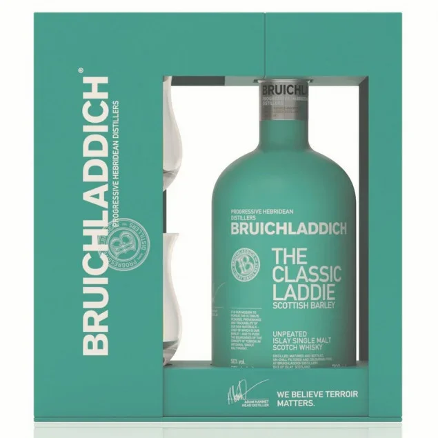 Bruichladdich Scottish Barley Geschenkset mit 2 Gläsern