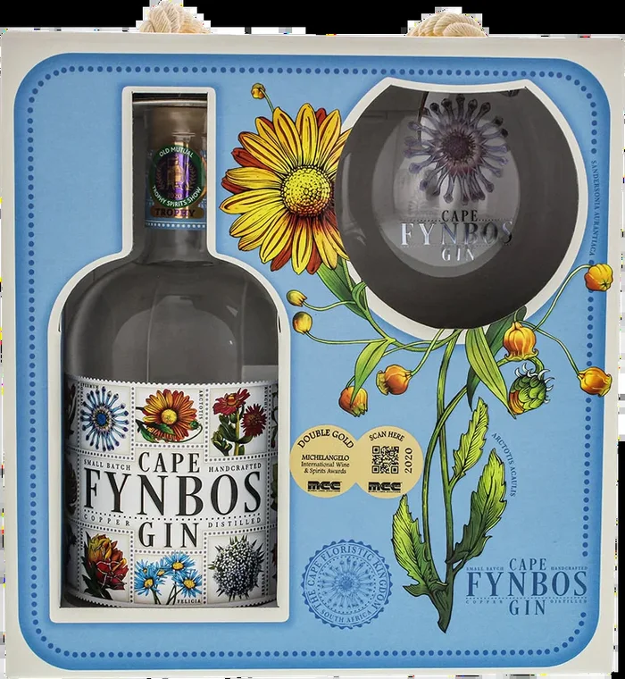 Cape Fynbos Gin gift set (1x gin + 1x glass)