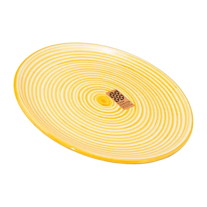 Casa Cubista | Teller klein | fine stripes tangerine