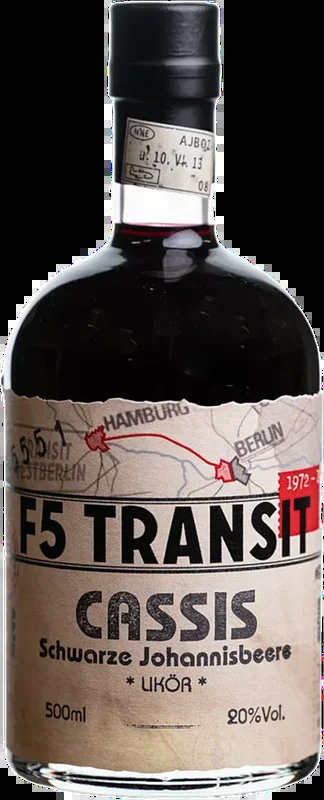 CASSIS Liqueur No. 5551 – Blackcurrant – F5-Transit – Transit schnapps