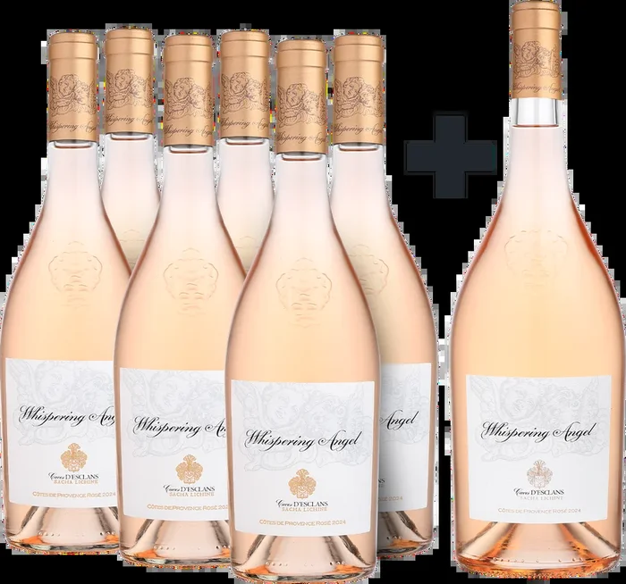 Chateau d’Esclans 6x Whispering Angel 2024 + GRATIS Magnum, 6×0,75l + 1,5l