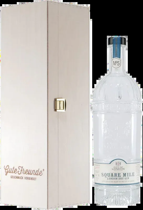 City of London Square Mile London Dry Gin with wooden gift box