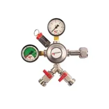CO2 Druckminderer PREMIUM 2-leitig mit VA – Bier