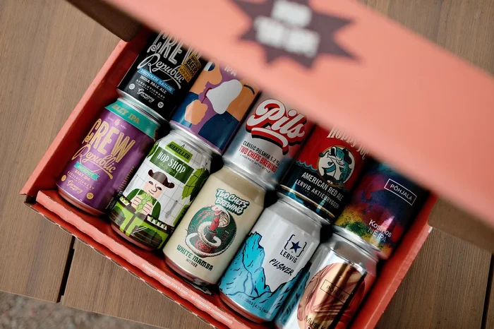 Craft Beer Mix Gift Box Europe (10x cans of different varieties from Scandinavia, Germany, Netherlands)