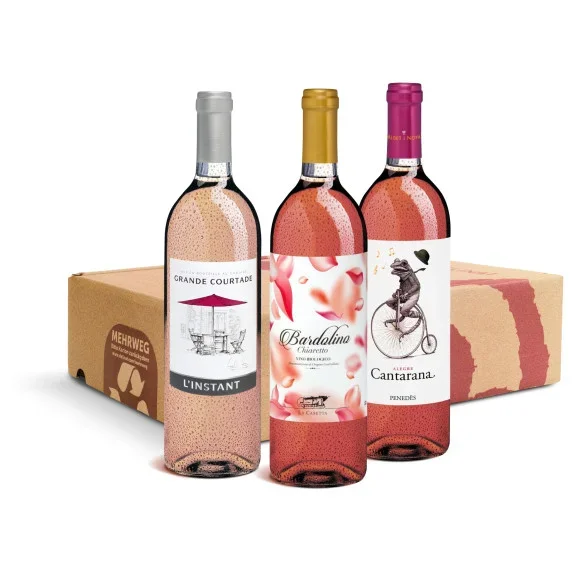 DegustierService Geschenk Roséwein Einzel (je 3 Fl.)