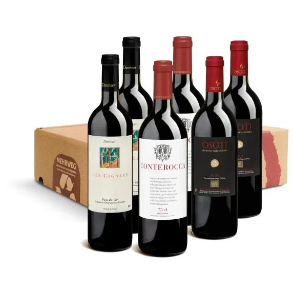 DegustierService Geschenk Rotwein Doppel (je 3 x 2 Fl.)