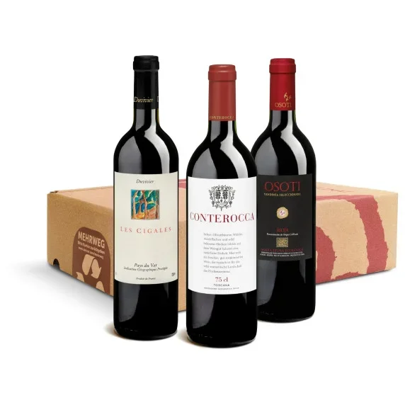 DegustierService Geschenk Rotwein Einzel (je 3 Fl.)