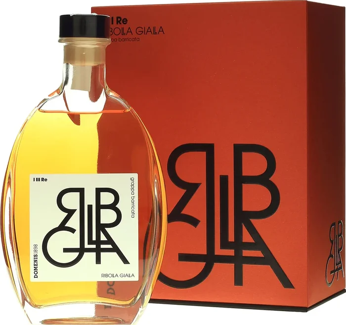 Domenis 1898 I Tre Re Grappa Ribolla Gialla barricata 0,7 Liter 40 % Vol.