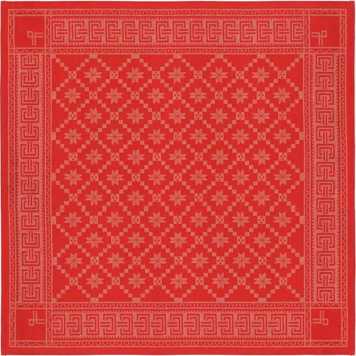 Ekelund | Mitteldecke Attebladrose rot | 80x80cm