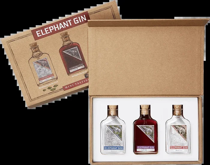 Elephant Gin Mini Tasting Set (1x London Dry Gin + 1x Sloe Gin + 1x Navy Strength Gin)